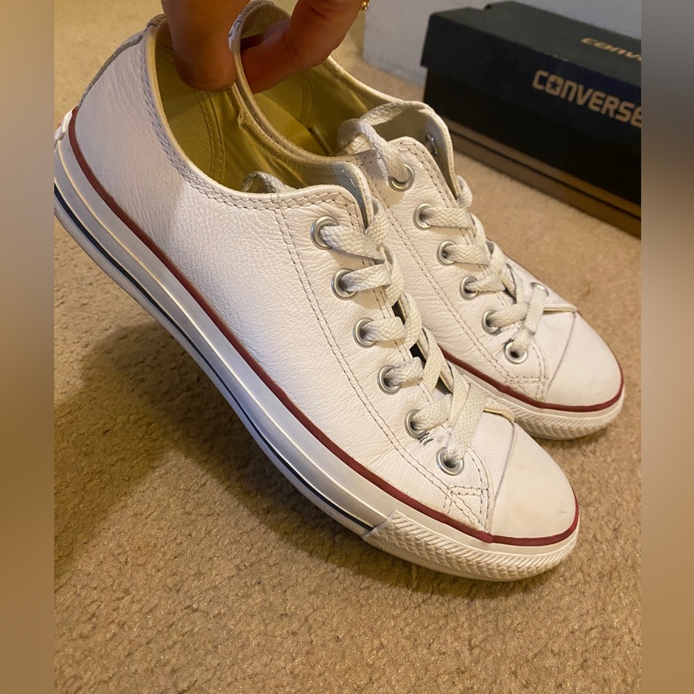 Leather Converse White - size 7.5
